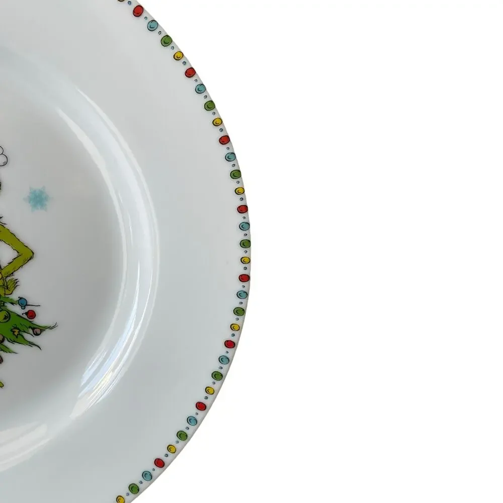 Dr. Seuss The GRINCH Who Stole Christmas Dinner Plates 10.5in Ceramic Set Of 3